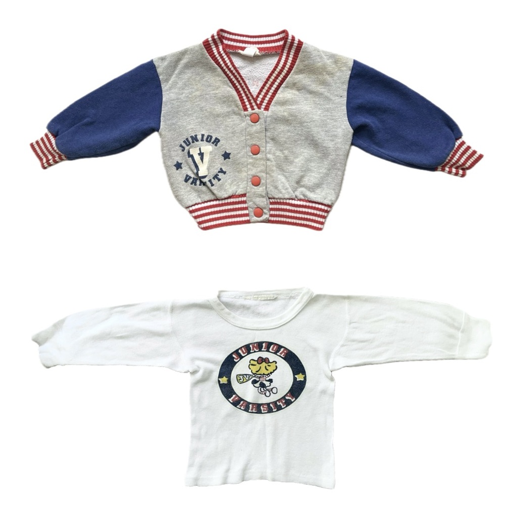 Patty Cakes Childs Jr. Varsity Cardigan + Long Sleeve - sz 2T